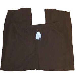 6 by Six NEW XL Loose Fit Business Casual Brown Poly Crinkle Pants